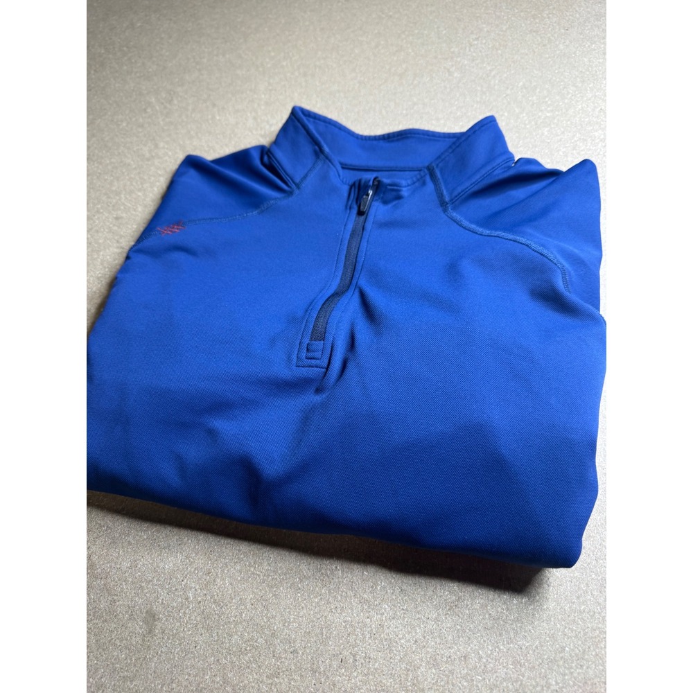Rhone Mens Royal Blue Quarter Zip Pullover Long Sleeve Activewear Top Large